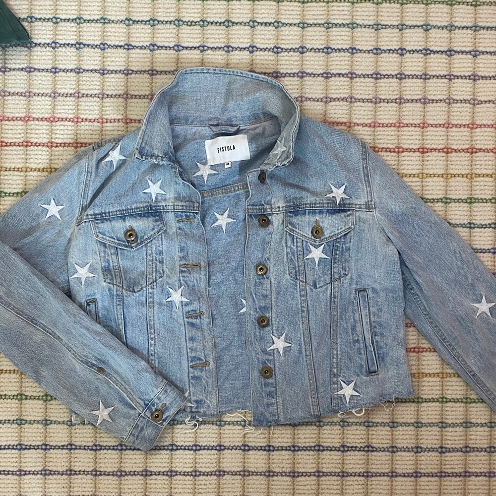 PISTOLA MARGOT OVERSIZED DENIM JACKET (from SOUTH MOON UNDER): size M